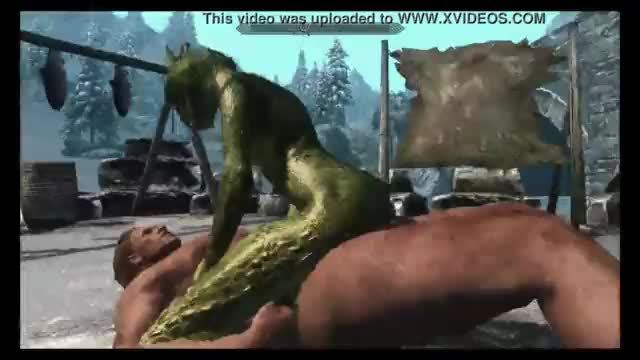 Skyrim nord fucks argonian shavee on docks