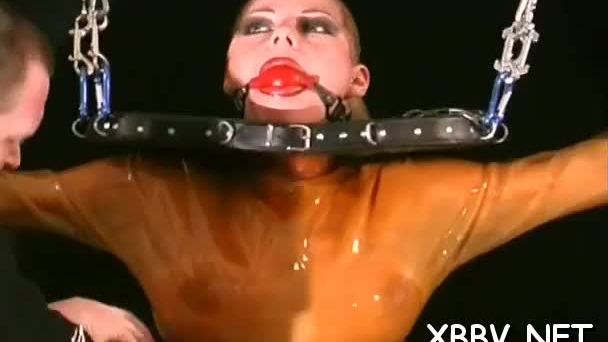 Breast slavery leads to severe torture moments on live cam